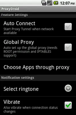 ProxyDroid android App screenshot 1